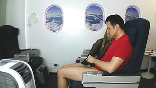 footjob in air plane