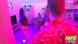 Lady Gang And Taylee Wood In Rave Girls And Party Their Big Tits Off In Thick Cock Threesome