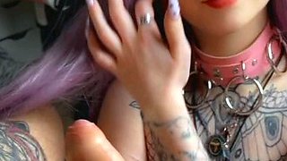 Amateur brunette teen blowjob and cumshot