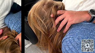 Public Parking Lot Handjob Gone Wild: Wet & sloppy Handjob leads to massive Tit Cumshot