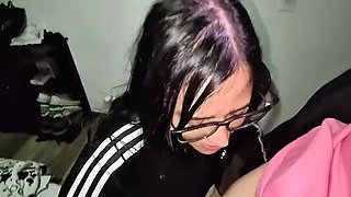 Homemade Blowjob After Dinner with Colombian Teen Girlfriend