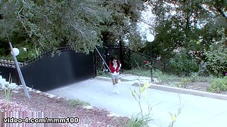 Young Metis Rhianna Ryan in Tiny Uniform Trades Shaved Pussy for Private Lessons with Mark Ashley's Big Cock - MMM100