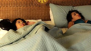 Trouble Sleeping Brunettes Eat Pussy