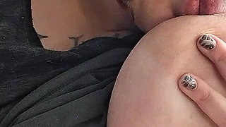 Sucking My Own Nipples - Large Areolas & Saggy Tits Combo