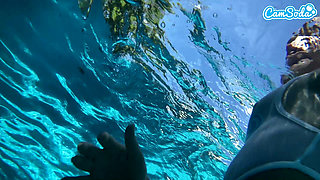 Underwater Pool Sex Slimthick Ebony Gets Pounded by Massive BBC
