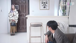 Hot asian maid seduces her master with her big tits and gets banged