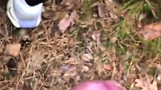 A Horny Older Stranger Grabs Me by the Neck in the Forest and Fucks Me Hard in the Rain