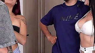 I Was Going to Sleep at His House... but I Couldn't Resist Having a Foursome with His MILF Girlfriend. Swinger Sex