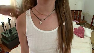 A Sweet Young Russian Girl Fucked Hard in Her Perfect Pussy by a Big Hard Cock