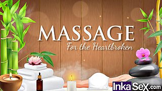 Busty Inkas Big Tits Bounce in Steamy Lesbian Massage