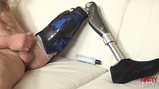 Daddy Powerhouse Naughty Nicky Blue Eyes Solo Cock Stroke