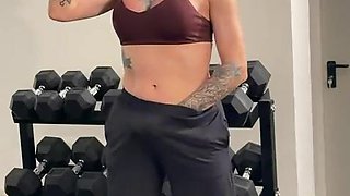 Subscribe now to witness the ample-dicked transvestite, the muse of Latin porno, having a solo climax at the gym.