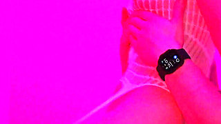 A Striptease in Fishnet Clothing with Passionate Sex as a Gift