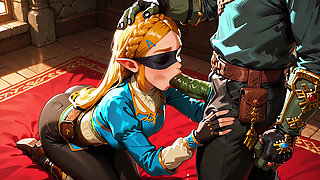 Blindfolded Surprise for the Princess Zelda - Ai Generated Cartoon