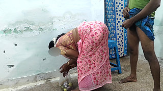 My College Professor Invited Me to His House One Day and I Had Sex with Her While She Was Picking Vegetables