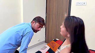 Exciting girl seduces landlord in sensual uncut Indian passion