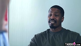 Black stepdad spanks teen stepdaughter