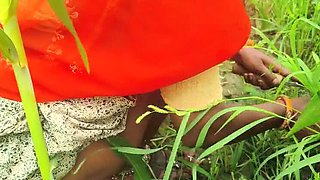 Desi Bhabhi Fingered and Squirting in Jungle Sex with Devar on Farm