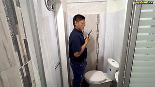 Teacher His Student in the Bathroom