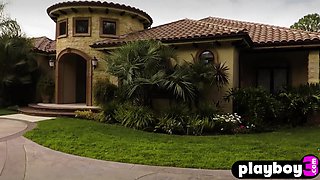 Super car with super arousing big knockers babes