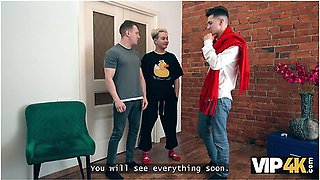 Russian Slutty Brunette Is Having Double Penetration Fun In Front Of Her Hubby - Moon Imp And Princess Lili