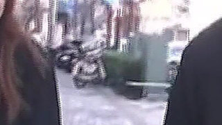 Mature Asian Couple Enjoys Risky Public Breast Play