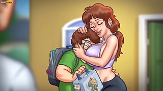 Stepmom Mia from Summertime Saga gets into some naughty gameplay fun