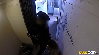 Leggy uk blond stunner hardcore in an elevator by a policeman - fake cop