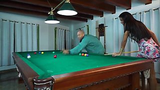 Inhaled the traveca's trouser snake after snooker