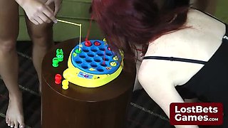 Three Cute Lesbians Play Strip Game with Spanking Punishment and Giant Tits Reveal