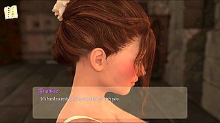 Hot brunette with big boobs and a perfect butt in a 3D adventure