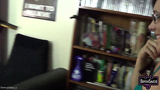 Brunette Sinn Sage Fingers Herself And Does A Blowjob!