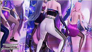 [mmd] Dalshabet - Joker Ahri Akali Kaisa Evelynn Seraphine Kda Sexy Kpop Dance 4k League Of Legends