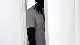 Cheating blonde fools around with BBC while her boyfriend is not around