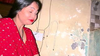 My Hot Indian Wife in Red Saree Seduced Me for Full Night Wild Ride