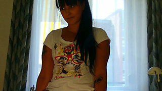 Footjob under her desk