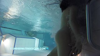 Teen Couple Masturbates With The Jet Stream And She Gets Fingered In The Sauna Pool