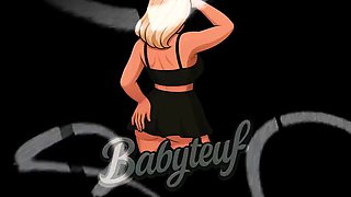 Pretty stepmom slowly sucks cock with her tongue and uses a dildo at the same time