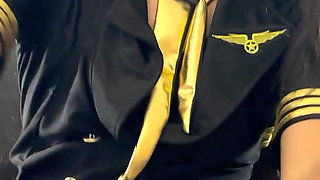 Flight Attendant Nylon Foot Tease