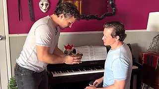 Threesome fuck with hot MILF with hairy pussy