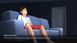 masturbation next to a perverted Milf who helps me - Summertime saga