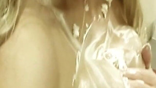 Funny Food Scene-3 busty Blonde MILF Enjoys Creampie in the Kitchen