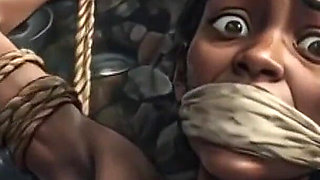 Naked Slave Girl Dumped in Trash - Bondage & Desperate for Creampie