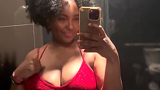Prego Belly and Titties in the Bathroom