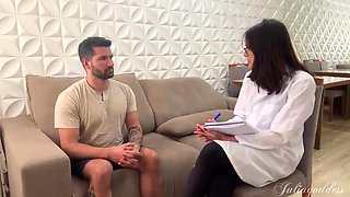 Dr. Julia's Therapy Blowjob Makes You Cum Hard in Her Mouth