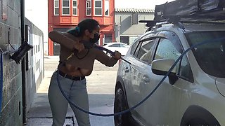 outdoor car wash exposed tits