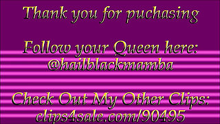 Queen Black Mamba: Monthly Cum Tasting 720p