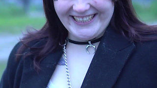 A Beauty with a Tattoo Shows Her Tits