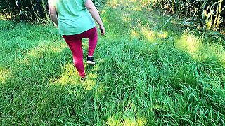 Completely Naked in the Cornfield the Breasts Beaten