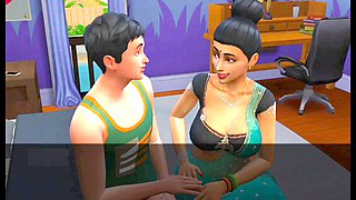 Game play, father, cartoon fuck